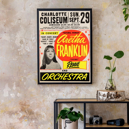 Aretha Franklin Concert Advertising Print