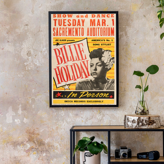 Billie Holiday Concert Advertising Print