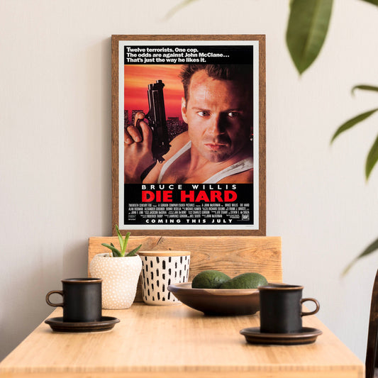 Die Hard Bruce Willis Alan Rickman Classic 1980s Print ready to frame A5/A4/A3