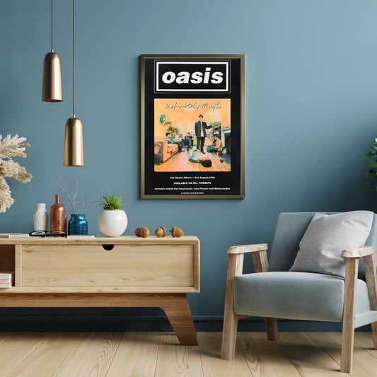 Oasis Definitely Maybe Debut Album Poster August 30th Poster Ready To Frame A3