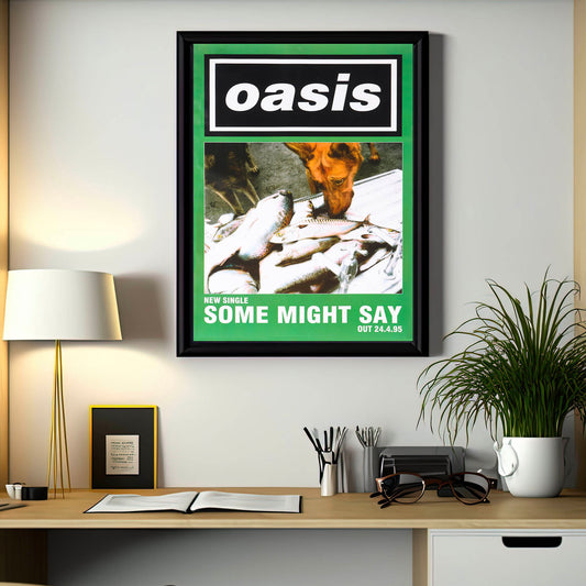 Oasis New Single Some Might Say 24th May 1995 Promo Poster Ready To Frame A3